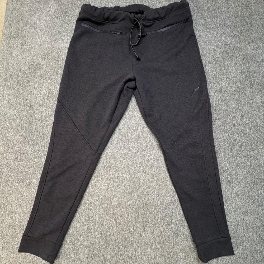 Flag Nor Fail Mens Joggers Charcoal Black Tapered Sweatpants Large